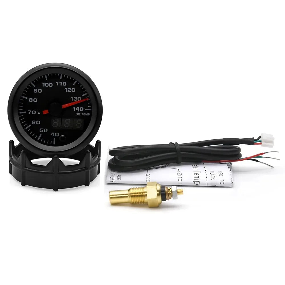 2" 52mm 7 Color LED Dual Display Gauge Boost PSI Boost BAR Water / Oil Temp Oil Pressure Voltmeter Air Fuel Ratio EGT Tachometer