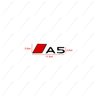 New Car Fender Badge Sticker Accessories 3D Stereoscopic Glossy Black Red Block Letters Emblem For A3 A4 A5 A6 A7 A8 Series