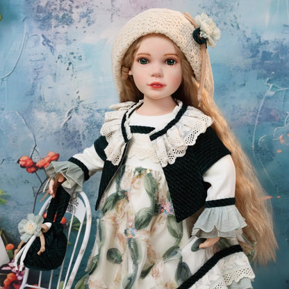 Cloveray 28 inch Large Size Original Realistic Vinyl Doll Retro Vinyl Cloth Body Doll High Quality Handmade Collectible Art Gift