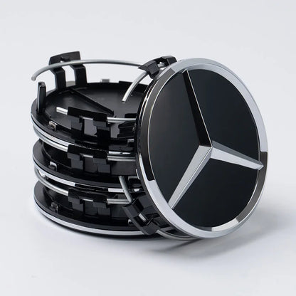 4pcs 75mm Car Wheel Center Hub Caps Cover Auto Accessories For Mercedes Benz Amg C180 C200 C260 W108 W124 W126 W140 W168 W176 AA