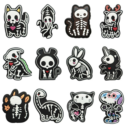 25-100PCS X-ray Animals Shoe Charms For Sandals,Shoe Decoration Accessories Shoe Pins Great Gift For Men Wom