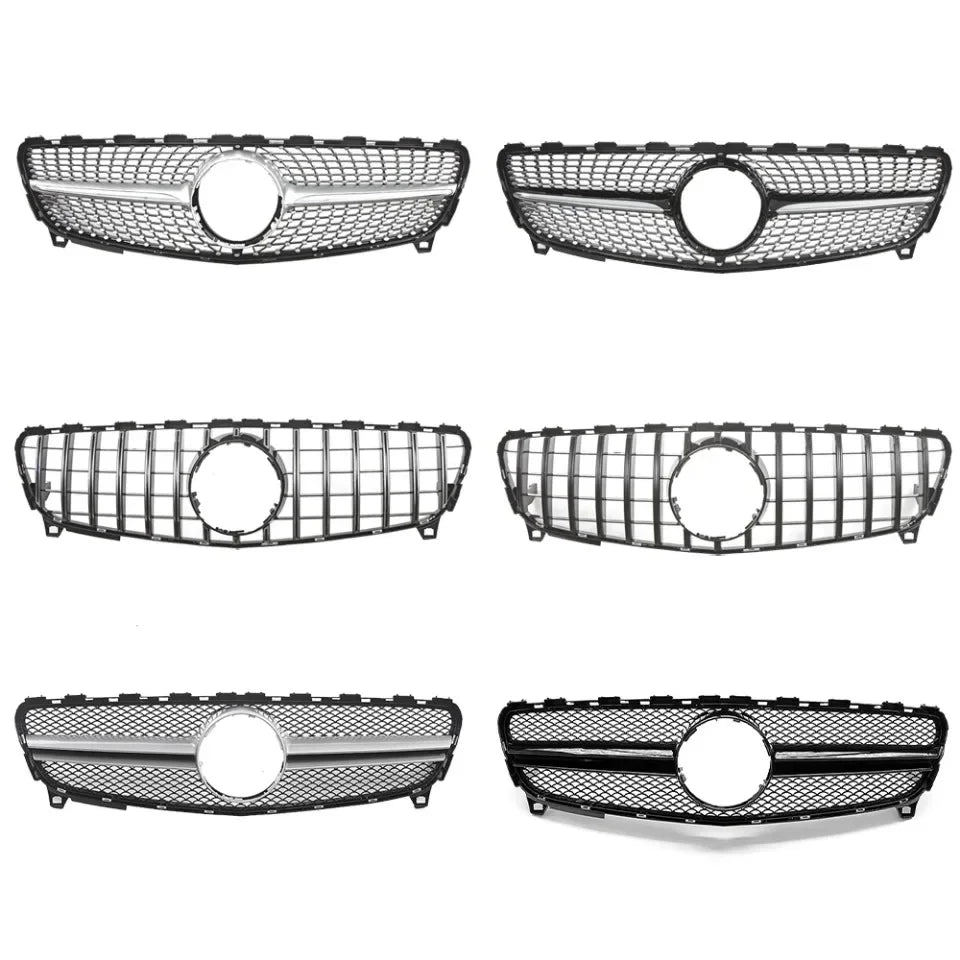 XVIP Diamonds Style Grille For Benz A-Class W176 2016-2018 A180 A200 A250 A45 AMG Front Racing Grille GTR Style Bumper Grille