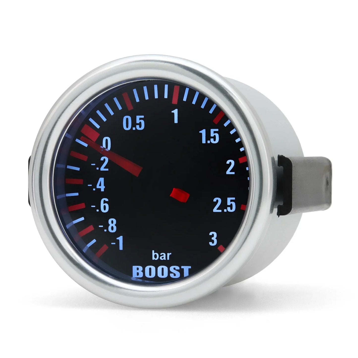 3.0 BAR Universal Smoke Len Turbo Boost Mechanical Car Wthie LED Gauge -1~0~3Bar Turbo Boost Meter 12V