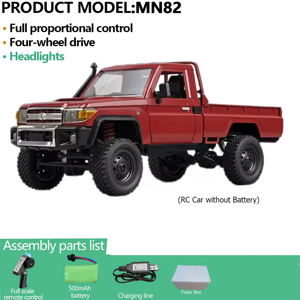 MN82S MN82 MN82PRO RC Car 1/12 4WD 2.4G Remote Control Car Climbing Off-road RC Crawler LED Light Truck RC Toys As Kids Gift