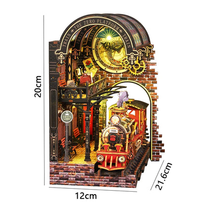 DIY Book Nook Wooden Dollhouse Furniture Light Kit Doll House Casa Miniature Accessories Handmade Wooden Toys Birthday Gifts