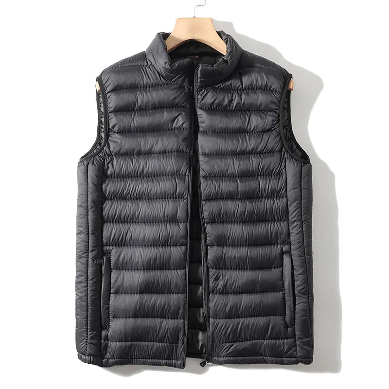 Compass Patch Vest Italian Brand Style Waistcoat Stylish Men's Winter Vest Warm Windproof Sleeveless Outerwear Gilet for Outdoor