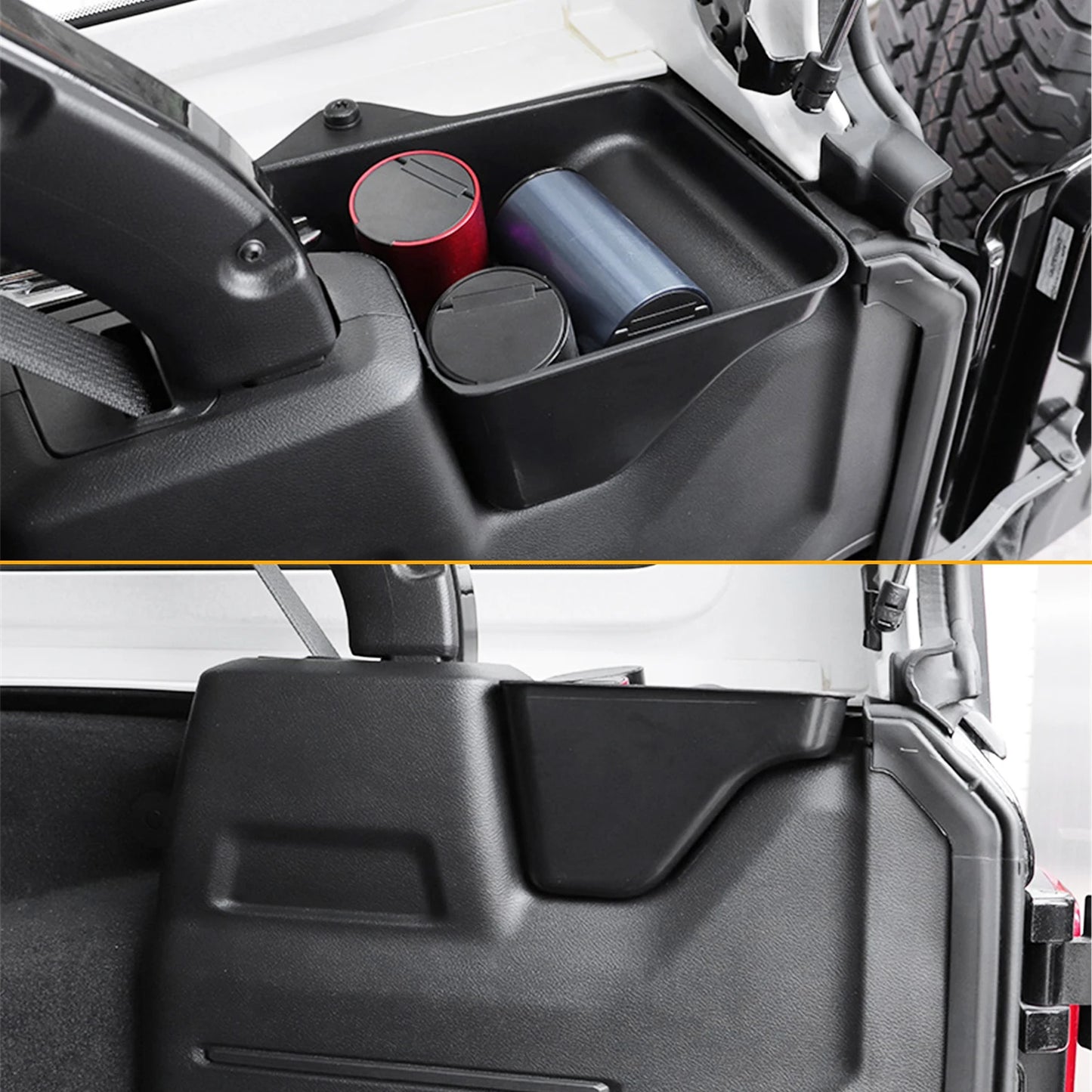 Car Rear Trunk Box Organizer Tray for Jeep Wrangler JL JLU Sahara Rubicon 4 Doors 2018-2023 Stowing Tidying Interior Accessories