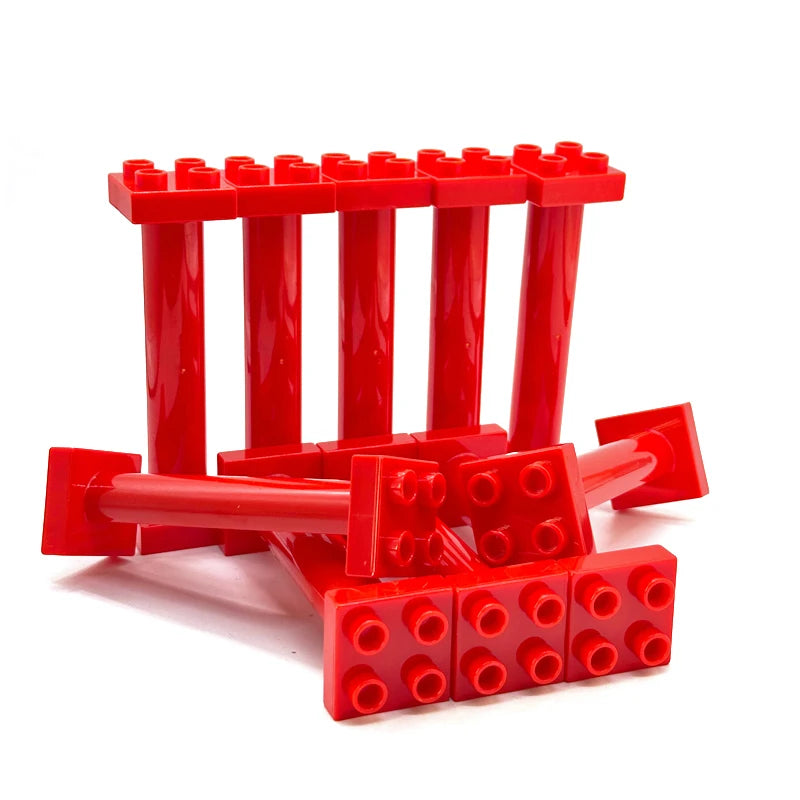 Big Size Building Blocks Train Railway Transport Set Track Parts Electric Locomotive DIY Assemble Interaction Toys For Children