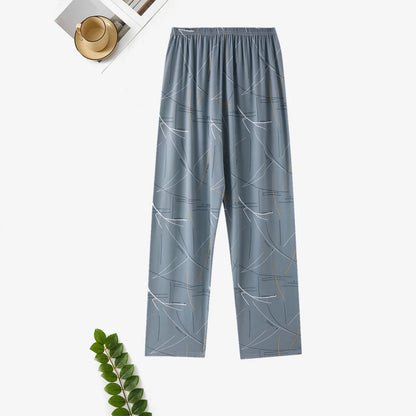 Pajama Pants Men's Pants Autumn and Winter 2025 New Loose Pants Printed Spring & Fall Home Pants