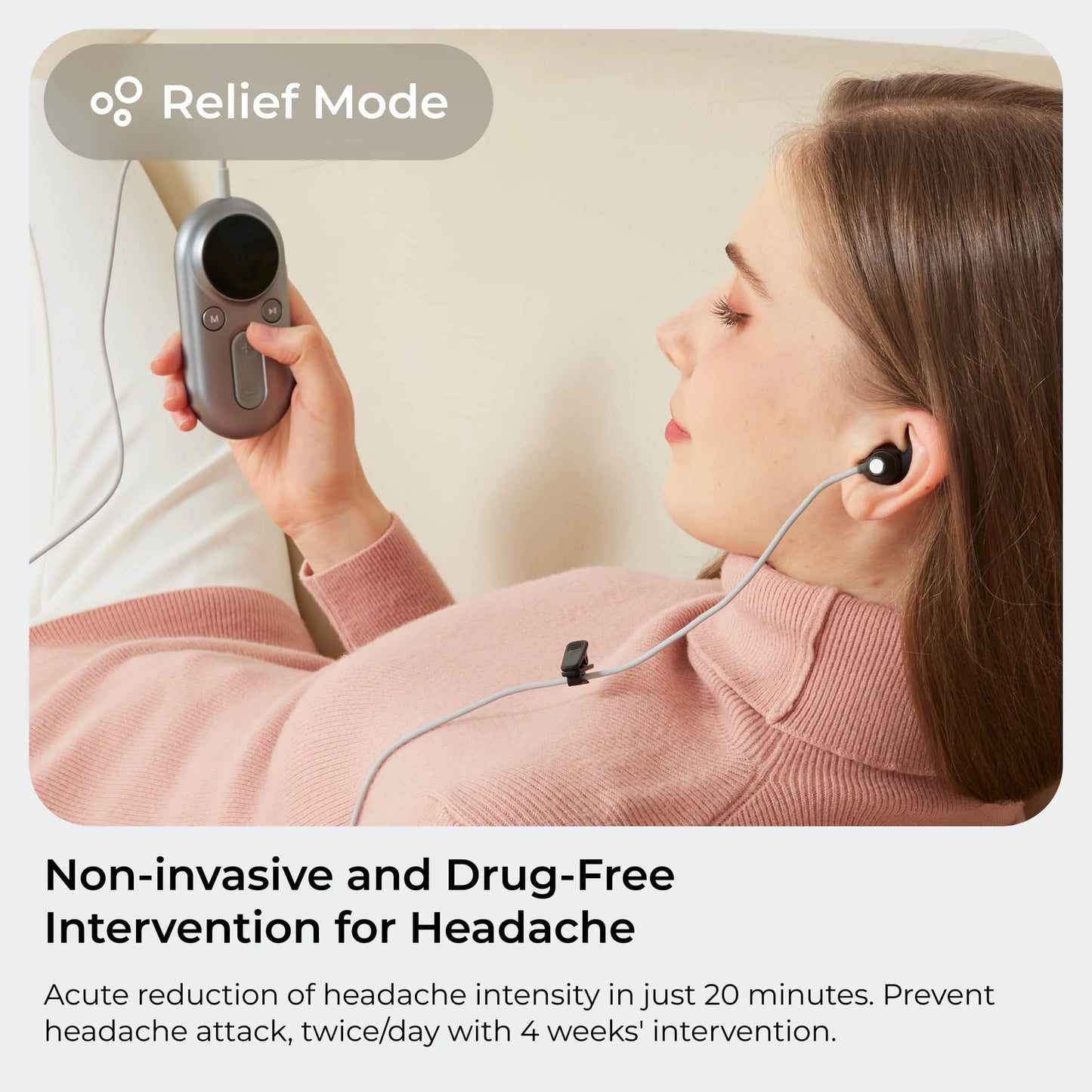 ZenoWell Luna Vagus Nerve Stimulation, Sleep Aid Device, Deep Calm, Relaxation, Meditation and Drug-free Intervention for Pain