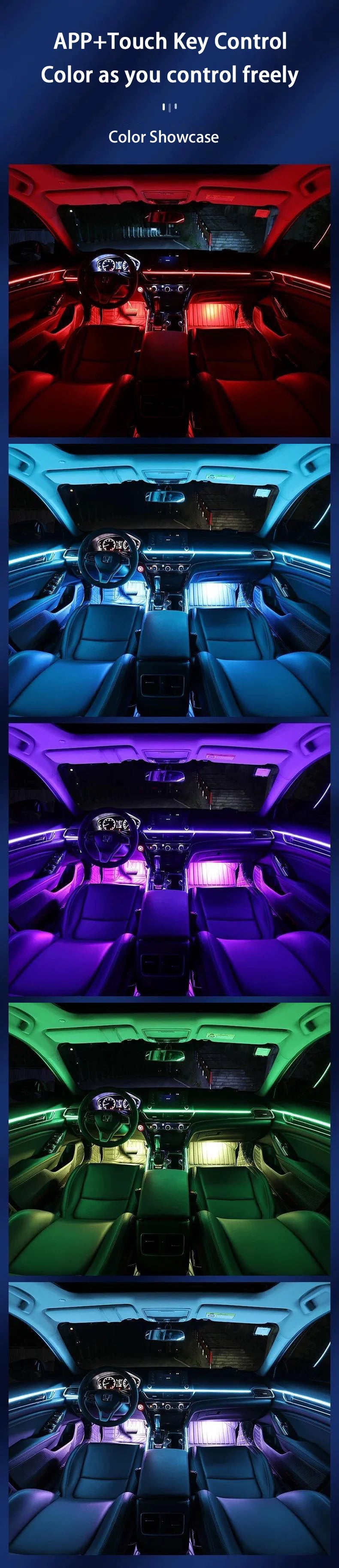 Ezonetronics Ambient Light LED For Toyota Camry 2018-2023 Atmosphere environtal Molded Trim ambilight Lighting Dynamic Magic