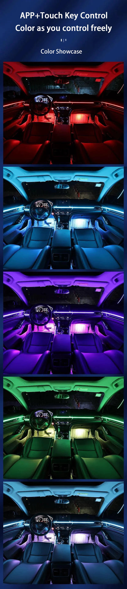 Ezonetronics Ambient Light LED For Toyota Camry 2018-2023 Atmosphere environtal Molded Trim ambilight Lighting Dynamic Magic