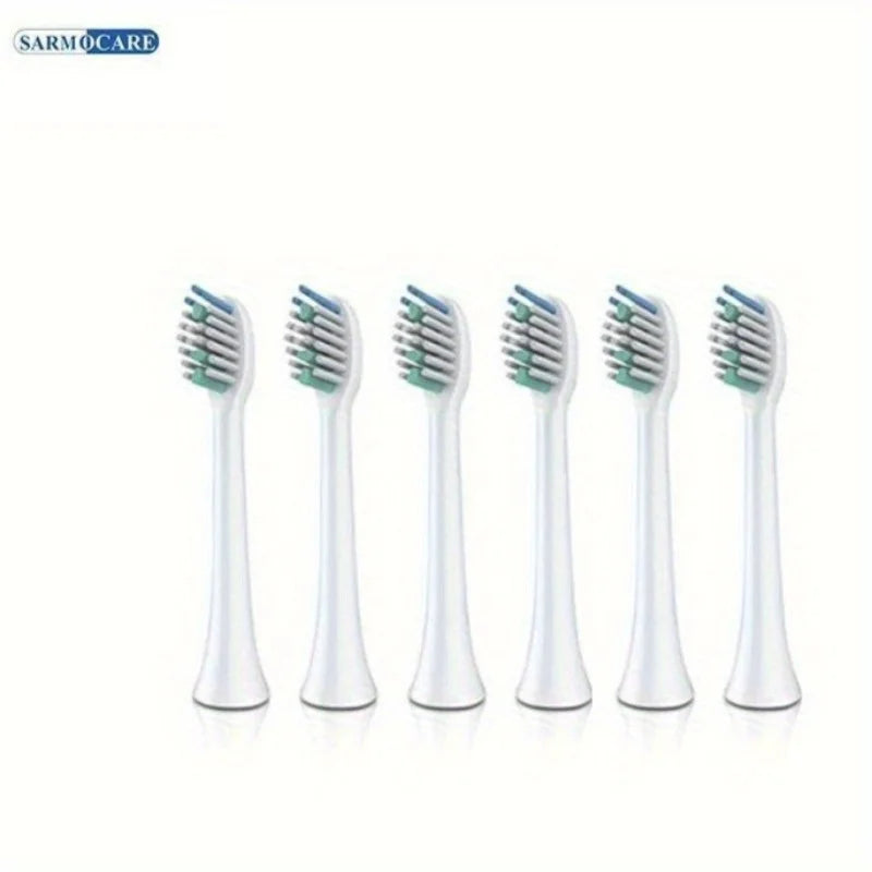 10pcs/lot Sarmocare S100 Toothbrush Heads Ultrasonic Sonic Electric Toothbrush White Black Solt Replacement Toothbrusher Heads