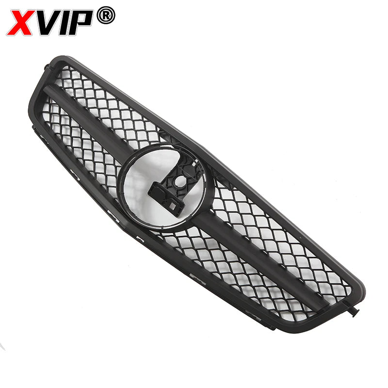 XVIP AMG Style Front Bumper Grille For Mercedes Benz C-Class W204 2008-2014 C180 C200 C350 S204 Glossy Black GTR Style Grille