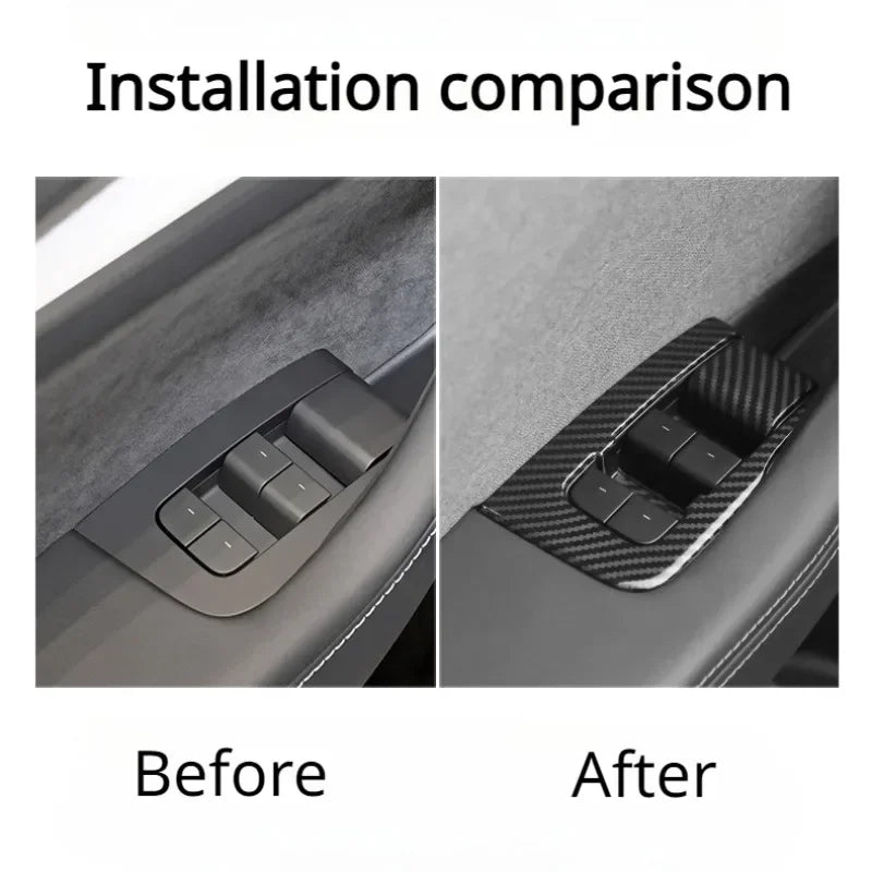 Window Lifter Switch Buttons Cover for Tesla Model Y/3/3+ Highland Trim Frame Button Stickers 2017-2024 Car Interior Accessories