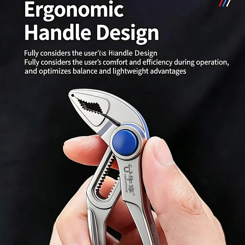 4 Inch Car Auto Repair Adjustable Plumbing Pipe Wrench Multifunctional Multi Surface Grip Automatic Pliers Portable Hand Tool
