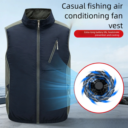 Summer USB Refrigeration Air Conditioning Clothes Men's Outdoor Cooling Fishing Vest Outdoor High-temperature Resistant Workwear