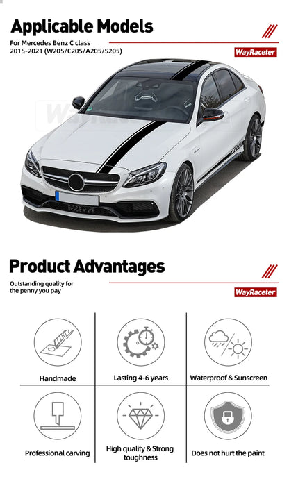 Edition 1 Stripe Sticker Door Side Hood Bonnet Roof Tail Vinyl Decal For Mercedes Benz W205 C63 AMG C Class C205 Coupe A205 S205