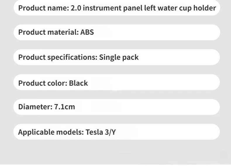 For New Tesla Model Y Juniper 2025+ Model 3 Highland 19-25 Dashboard Water Cup Holder Car Instrument Panel Tidying Phone Holder