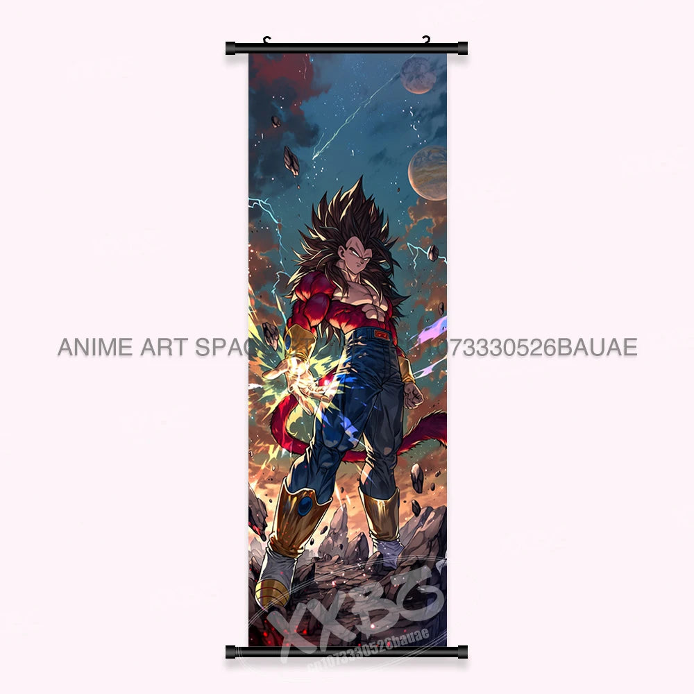 Dragon Ball Anime Wall Artwork Canvas Mural Scrolls Pictures Anime Character Son Goku Hanging Painting Poster Home Decoration