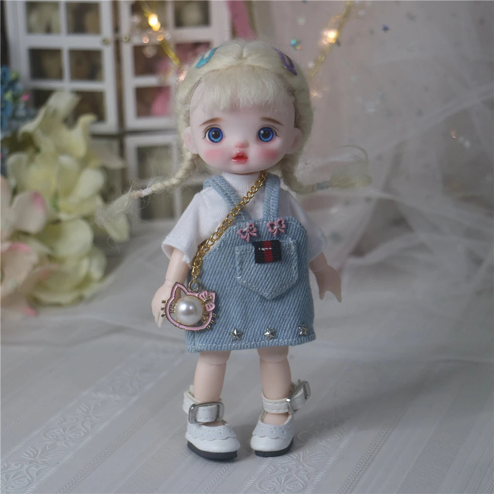 Original Bjd Diy Dress Up Doll 1/8 Joint Mobility Fashion Princess Doll 3d True Eye Girl.S Birthday Full Set Accessories Gift