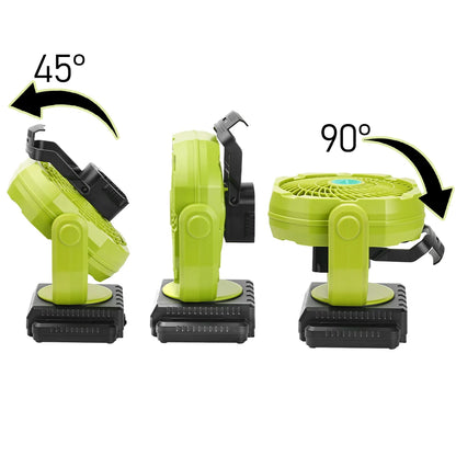 Cordless Oscillating Fan for Ryobi 18V ONE+ Battery, 3-Speed Jobsite Industrial Camping Fan(Battery not Included)