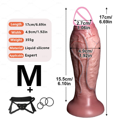 3Sizes Advanced Realistic Soft Dildo Big Thick Fake Penis Silicone Cock Woman Man Vagina Anal Masturbation Suction Cup Sex Toys