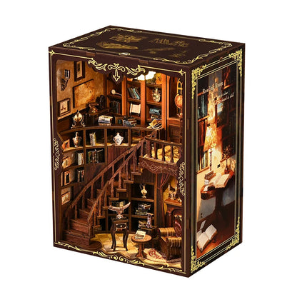 DIY 3D Wooden Book Nook Doll Houses Kits Puzzle Booknook Miniature Desktop Decor Creative Toys For Xmas Gifts