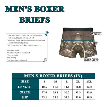 1Pc Personalized Custom Face Photo Men's Boxer Briefs -Customized Fun Men's Boxer Briefs for Valentine's Day &Anniversaries Gift