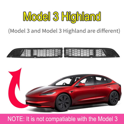 Grille Mesh Inserts for Tesla Model Y Juniper Model Y Premium and Model 3 2026 Front Bumper Air Inlet Vent Cover Accessories