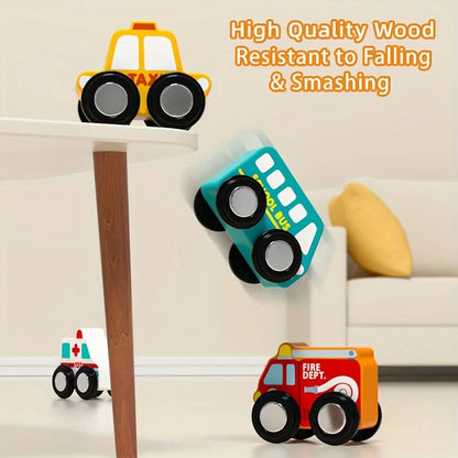 Wooden Building Blocks Set City Construction Stacker Stacking Preschool Learning Educational Toys Toddler Toys Boy Girl Gifts