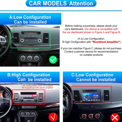 JIUYIN 10.1" Android 15 Car Radio For Mitsubishi Lancer 2007 - 2017 CarPlay Android Auto GPS 4G Multimedia Stereo Navigation