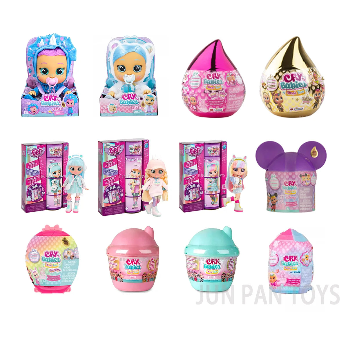 Original Cry Babies Series 1 Magic Tears Icy World Storyland House Tina Bff Dotty Fashion Dolls Collectible Kids Toy Figures 1pc