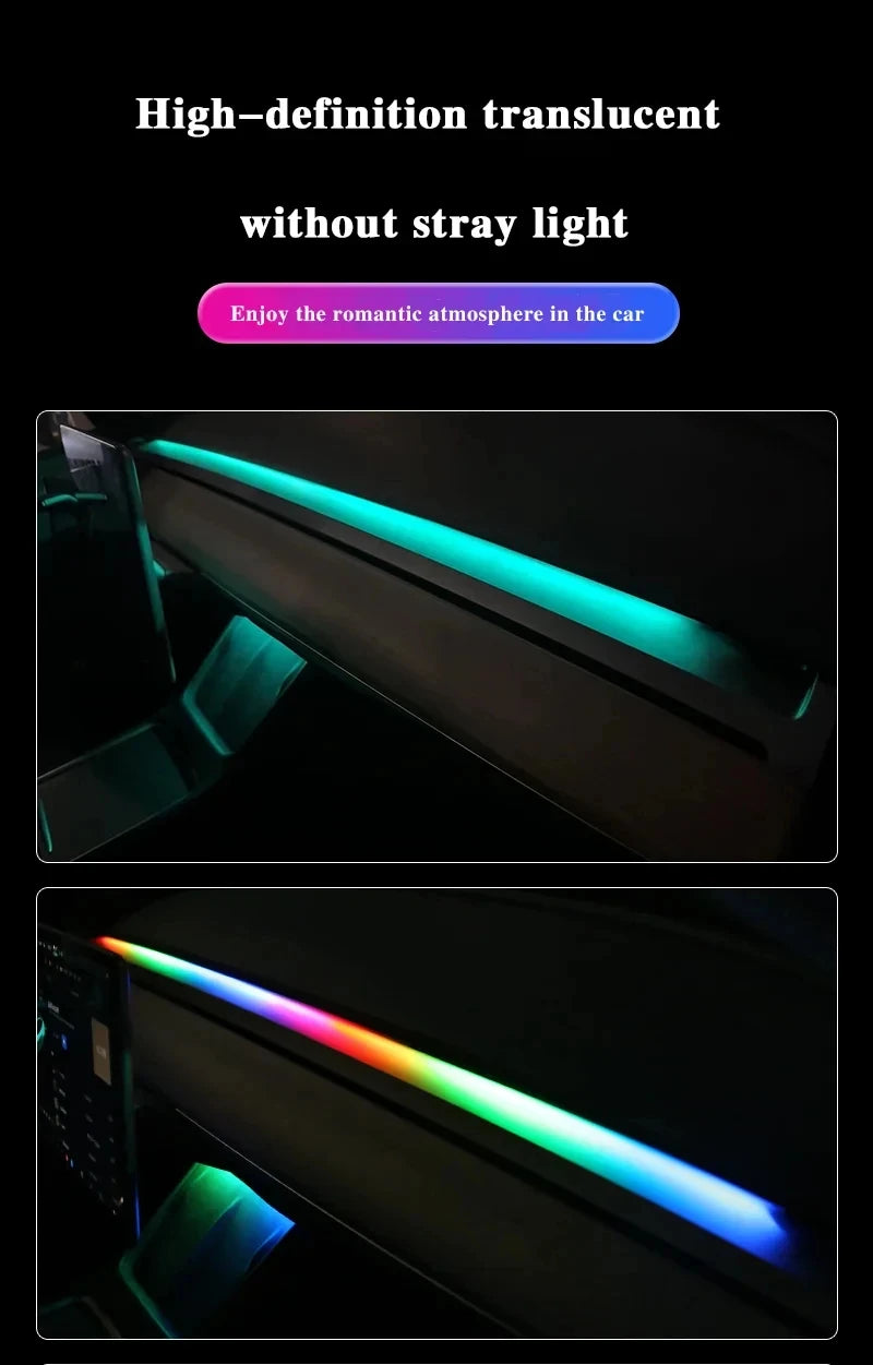 For Tesla Model 3 Model Y Car Ambient Light 60 Seconds Automatic OFF Module With USB Expansion Dock RGB APP Dashboard Lighting