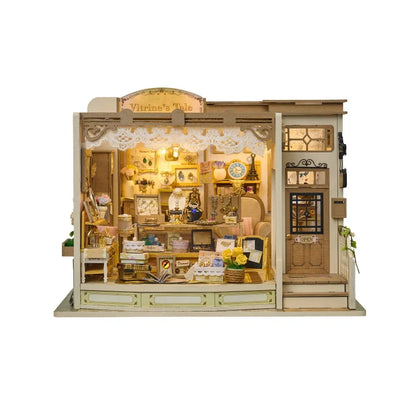 DIY Doll House Wooden Miniature Kit Furniture Litht Dollhouse Furniture Handmade Model Assembly Toys Case Birthday Gifts