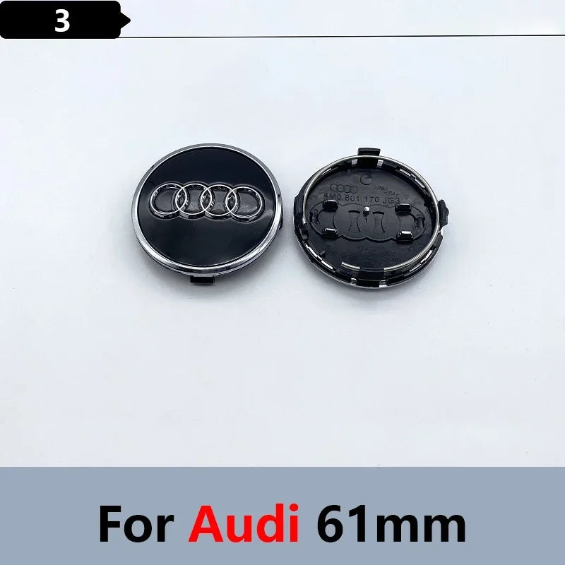 4pcs 60mm 61mm 69mm 68mm 77mm Car Styling Wheel Center Cap Hub Covers Badge 4B0601170 For Audi A3 A4 A5 A6 A7 A8  S6 Accessories