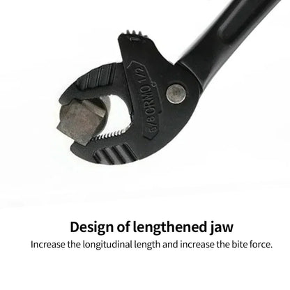 Heavy-Duty Industrial Crab Claw Wrench - Quick-Adaptive Ratchet, Wide Jaw Adjustable Tool for Automotive Repair, Plumbing