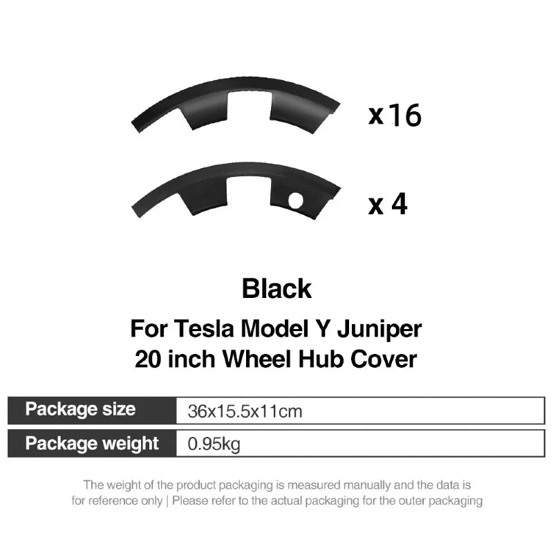 20 Inch Rim Wheel Patch Hub Caps For Tesla Model Y Juniper 2025 ABS Wheel Guard Cover Protectors Car Exterior Accessories