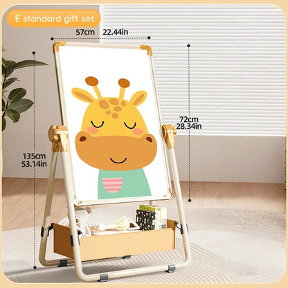 Children's drawing board, baby magnetic double-sided teaching, home small blackboard stand, colored graffiti, erasable writing w