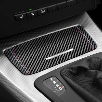 For BMW E90 E92 E93 Made of Alcantara/Carbon Fiber Leather Center Console Storage Box Cover Trim Sticker Car Interior Accessory