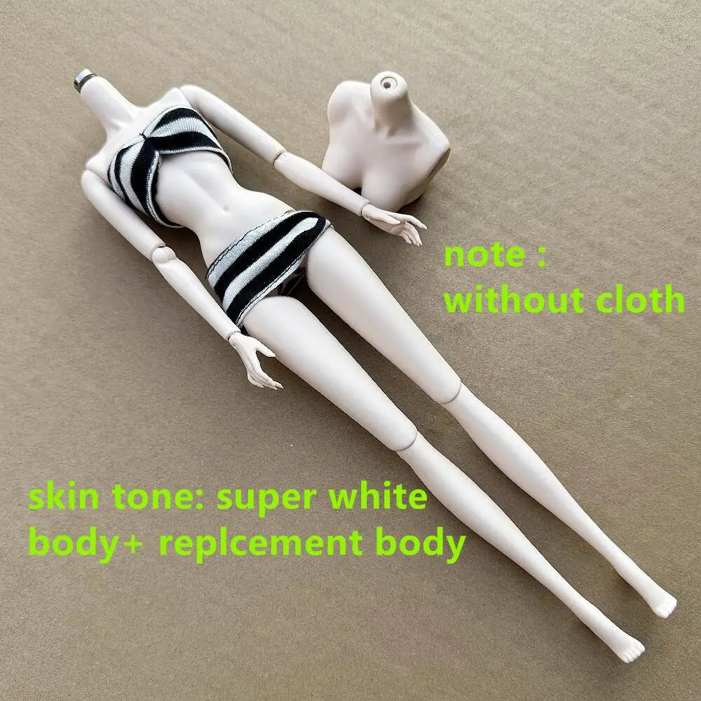 NEW LULY 1/6 Doll Body 2024 Version 12 Skin Tones High Quality Joints Removable Doll Body With Replacement Chest