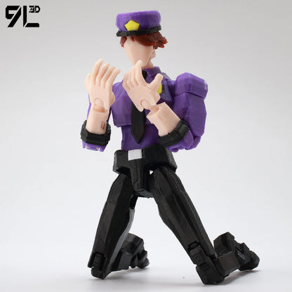 9L3D Printed Horror Game FNAF Freddy Fazbear's Purple Guy Toy Action Figures Anime Model Lucky13 Dummy Titan13 Collectible Model