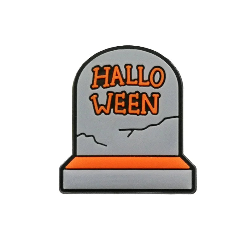 1/40pcs Halloween Shoe Charms Ghost Pumpkin Shoe Decorations Accessories Funny Sandals Pins Gifts for Women Kids Clog Buckles