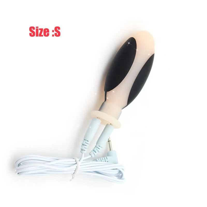 Electroshock Defensa E stim Host Electric Shock Penis Plug Cockring Chastity Cage Anal Plug Nipple Clamp E-stim Bdsm Toy for Sex