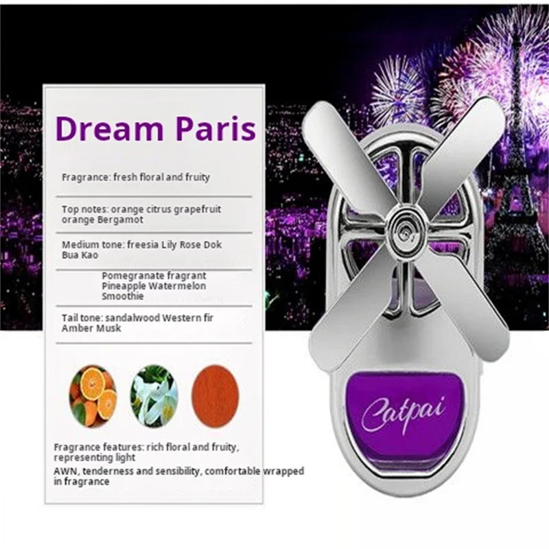 Car perfume Air conditioning outlet fan Car interior decoration aromatreatment decoration Car fragrance fragrance lasting light
