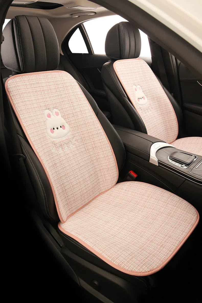 Bear Plush Seat Cushion Cover Universal Skin-Friendly Cute Soft Car Pillow Case Autumn Winter Decorative Seat Accessories