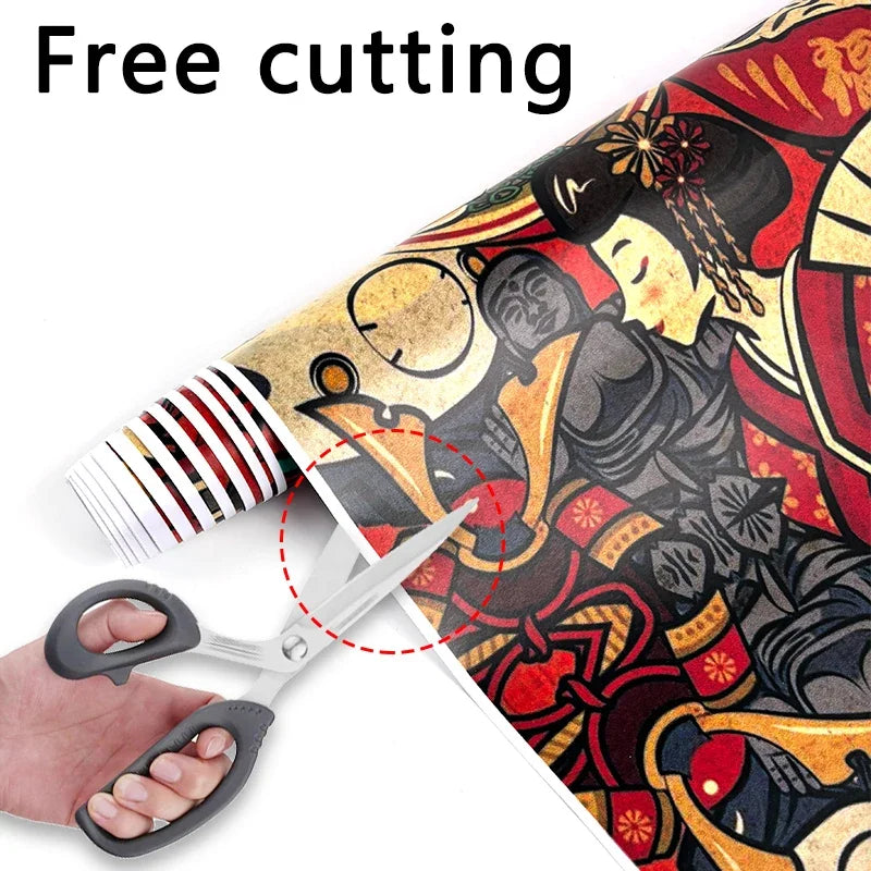 JDM Graffiti Painting Car Film Wrap Waterproof Modification Protective Stickers for Auto Bicycle Motorcycle Skateboard Universal