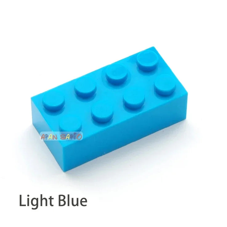 300pcs 2x4 Dot DIY Building Blocks Thick Figures Bricks Educational Creative Size Compatible With 3001 Plastic Toys for Children