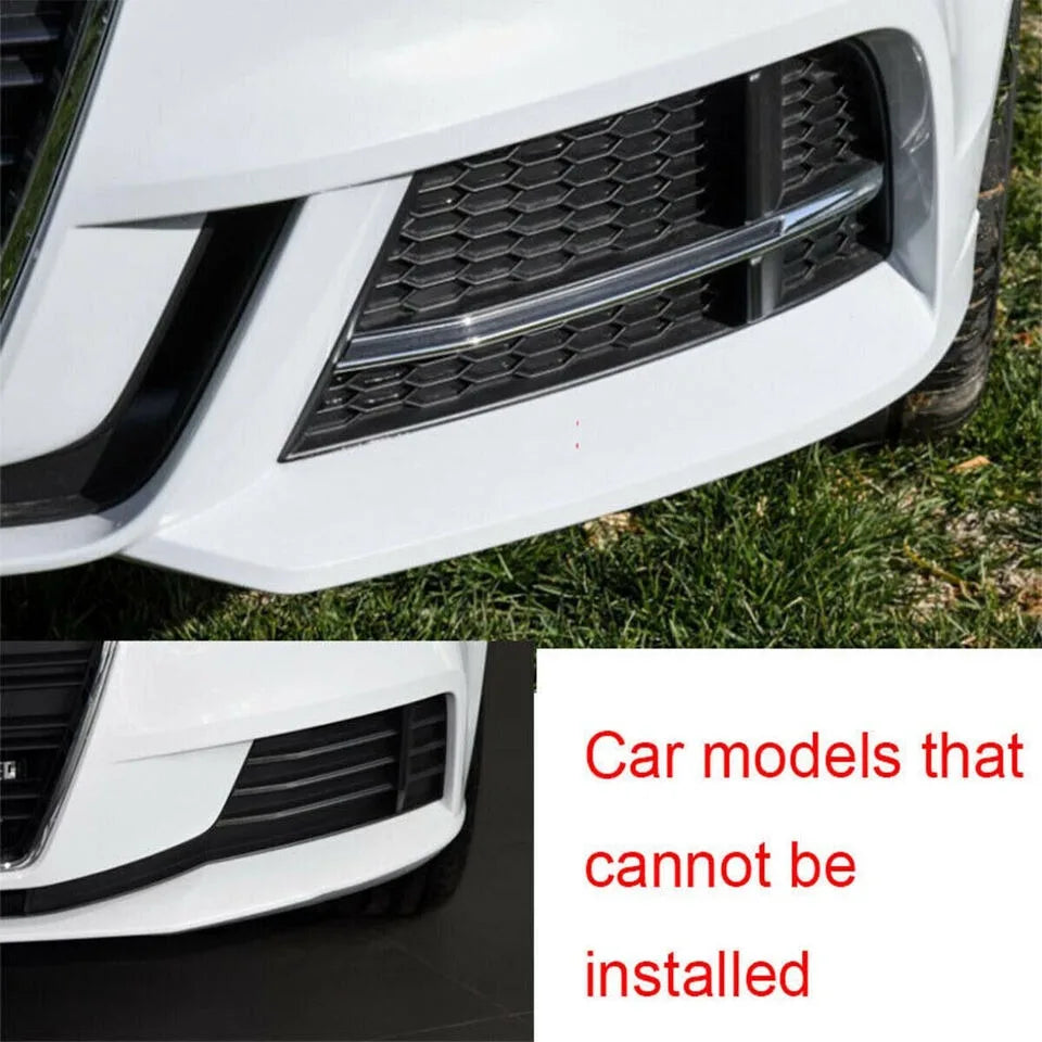 2Pcs HONEYCOMB Mesh Fog Light Grill Cover For Audi A3 2017-2020 Bezel Car Front Bumper Lamp Grille Racing Style Auto Accessories