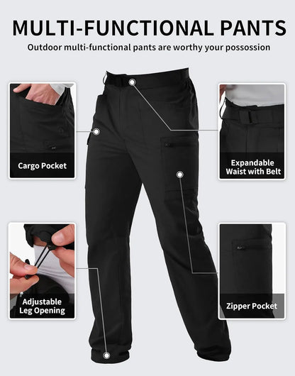 Pioneer Camp Men's Hiking Cargo Pants Lightweight Quick Dry Outdoor Water Resistant Work Tactical Pant for Men Travel Fishing